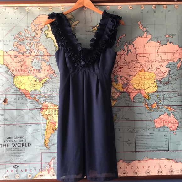 Lilly Pulitzer Dresses & Skirts - Lilly Pulitzer Navy Cocktail Dress | 4